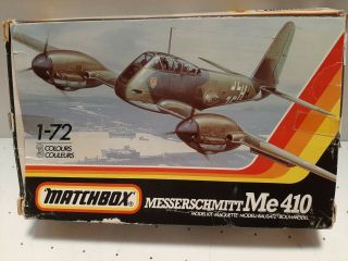 Matchbox Plastic Modal Kit Messerschmitt Me 410 Complete Box A Bit Dented.