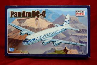 Minicraft Douglas Dc - 4 Airliner Kit Pan Am Livery 1:144 Scale Discontinued