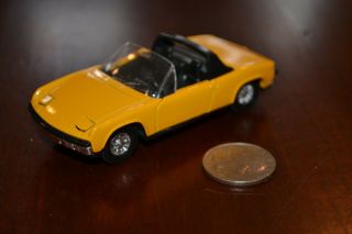 Vintage Solido Porsche 914/6 914 1/43rd Scale Made In France Yellow Black