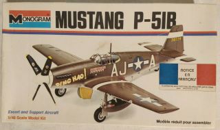 Mustang P - 51b Monogram Maquette 1/48 Ref 6806