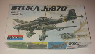 Monogram 6840 Stuka Ju87d 1/48 Scale Plastic Model Kit Rm - Tr