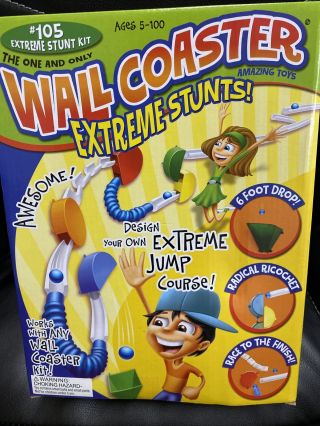 Wall Coaster Marble Runs Extreme Stunt Set Developmental Toys - All Ages