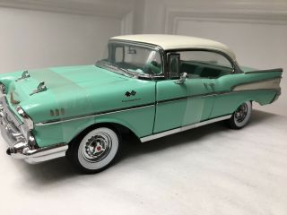 Ertl 1/18 1957 Chevy Bel Air Coupe Surf Green Car American Muscle No Box D1