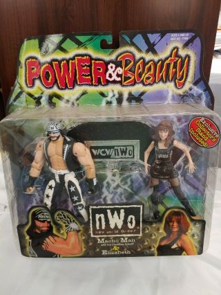 1999 Wcw/nwo Toybiz Power & Beauty Macho Man Randy Savage & Elizabeth Wwf Wwe