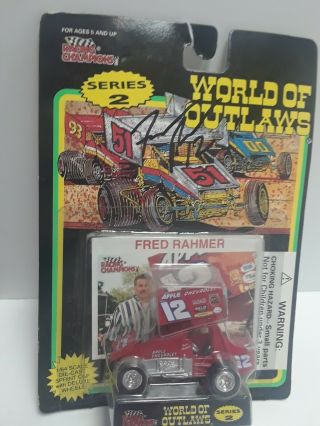1994 Racing Champions 12 Fred Rahmer 1/64 Sprint Car Autographed Signed