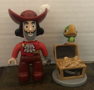 Lego Duplo Captain Hook Disney Jake Peter Pan Figure Never Land Pirates Chest