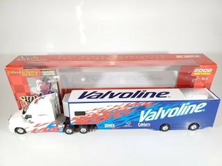 2002 Racing Champions Nascar Team Transporter 1/64 Semi Truck - Valvoline