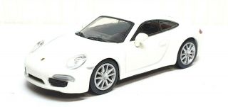 1/64 Kyosho Porsche 911 Carrera S White Diecast Car Model