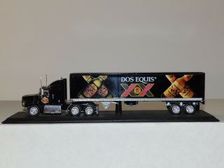 Matchbox Miller Dos Equis Beer Ford Aeromax Semi Truck & Trailer 1/100 Scale