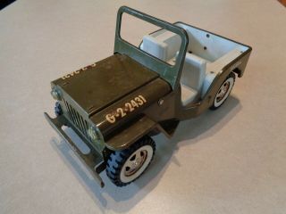 Tonka Green Army Jeep,  Vintage Later 1960 