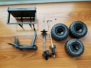 Vintage Tonka 18 " Mr970 Jeep Bronco Spare Tire And Rack Toy Truck Spares
