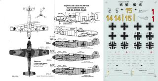 Superscale Decals 1/48 Messerschmitt Bf 109e - 1 5.  /jg 26 Jg 52 Jg 53 (luftwaffe)