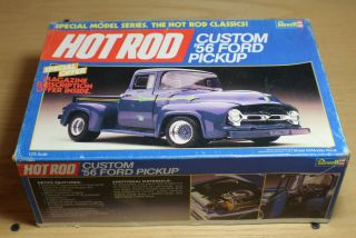 Revell 1/25 Scale Hot Rod 1956 Ford Custom Pickup Project Parts Model Kit 7124