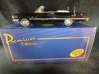 Welly 1963 Chevy Impala Convertibe Black Die - Cast Collectible 1:26
