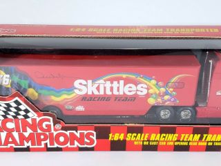 1996 Racing Champions NASCAR Team Transporter 1/64 Semi Truck - Skittles 3