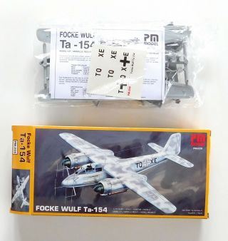 1/72 Pm - Model - Focke - Wulf Ta - 154 - Complete