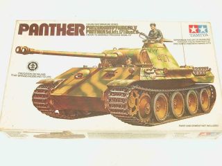 1:35 Tamiya Ww2 Panther Pzkpfw V Ausf A Tank Started Model Kit Mm165 Sdkfz 171