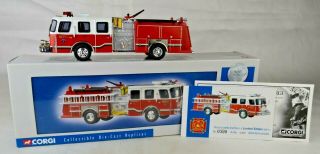 Corgi Us52207 " Kansas City " E - 1 Sidemount Fire Truck 7 3/8 " Long Nr W/box