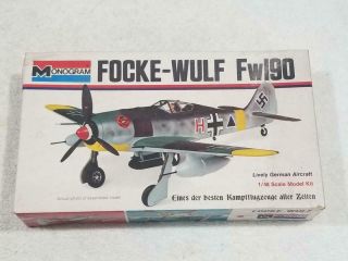 Monogram Focke - Wulf Fw190 1/48 Model Airplane Kit 6804 Unbuilt