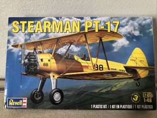 Revell Stearman Pt - 17 (85 - 5264) 1/48 Scale - Opened Box
