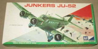 Mpc Junkers Ju - 52 1:72 Scale Plastic Model Airplane Kit