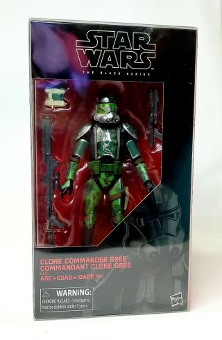 Star Wars Black Series Toys R Us Exclusive Clone Commander Gree W/figure Shield