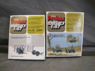 Preiser Ho Scale 1:87 Set Of 2 Preiser Military Kits