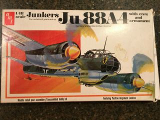 Amt German Ju 88a - 4 Junker Wwii Bomber Plane Model Kit T647 1:48