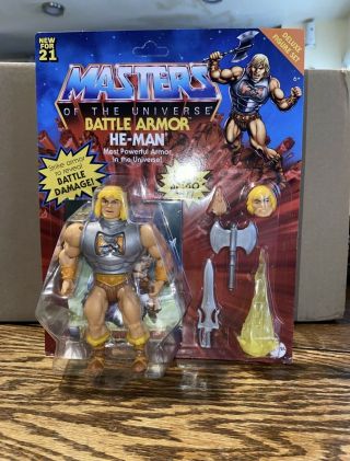 Masters Of The Universe Origins Battle Armor He - Man Motu In Hand Unpunched