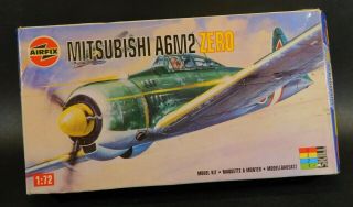 Vintage Airfix Mitsubish A6m2 Zero 1/72 Scale Model Kit 01028