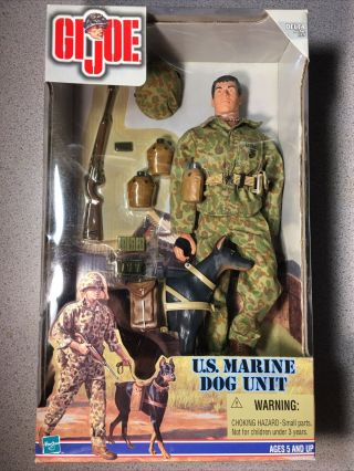 Hasbro Gi Joe1:6 Scale Wwii U.  S.  Marine Dog Unit With Doberman Pincher