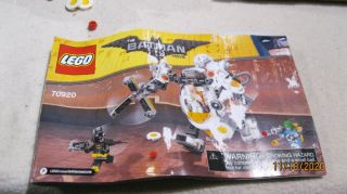 Lego Batman Movie 70920 Egghead Mech Fight W Minis & Instructions 99 Complete