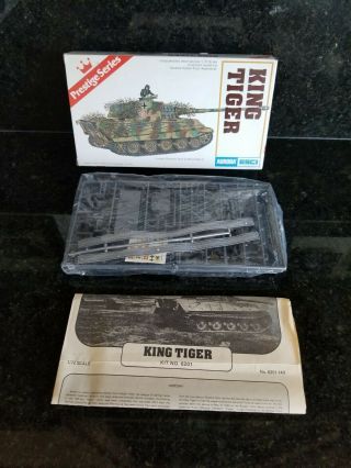 Vintage Esci Aurora German King Tiger Tank 1/72 Scale Model Kit