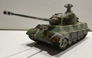 Vintage 6” Ww2 German King Tiger Model Kit Tank,  Built,  Nicely Painted