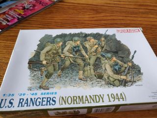 1 35 Dragon 1994 Us Rangers Figures Normandy 1944 Kit 6021