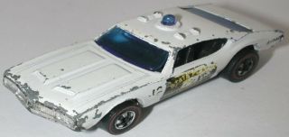 Redline Hotwheels White 1974 Police Cruiser