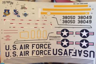 Scalemaster 1/72 Ec - 135c " Looking Glass " 8955 - 9430 Airborne Command Post Decals