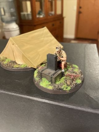 World War Two Painted German Radio Operator 1/35 Scale Model Figurine