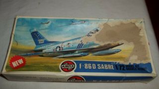 Vintage Airfix N.  A.  F - 86d Sabre,  1/72 Scale Unbuilt Model Kit 02061 - 1