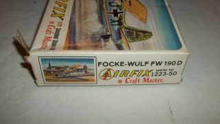 Vintage AIRFIX Focke - Wulf FW 190 D,  1/72 scale Airplane Model Kit 3