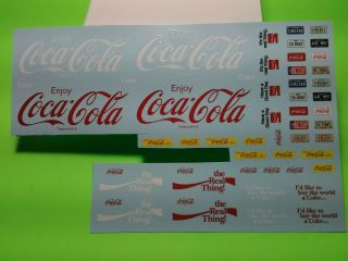 77 Ford Delivery Van Coca - Cola Coke 1/25 Waterslide Decal Sheet License Plate
