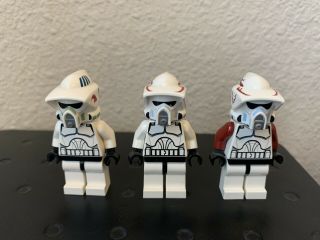 Three (3) Arf Troopers - Lego Star Wars 7913 & 9488 Clone Minifigures