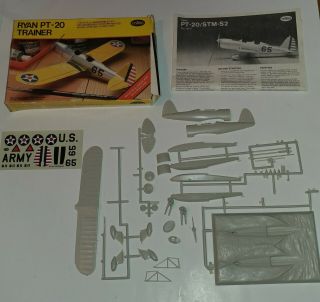 Testors 1/48 Scale Ryan Pt - 20 Trainer Kit No.  510 Open Box Model Parts