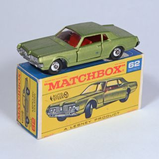 Lesney Matchbox Series 62 Mercury Cougar With Type F1 Box