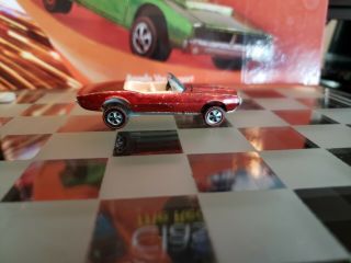 Hot Wheels Redline 1968 Custom Firebird,  Red With White Interior.  Good Chrome.