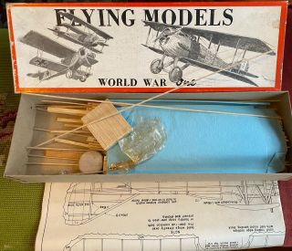 Vintage Western Flying Models Spad Xiii 18” Wingspan