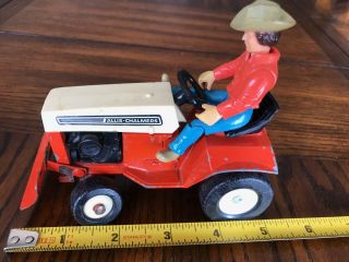Vintage Allis - Chalmers Lawn And Garden Toy Tractor With Snow Plow And Driver