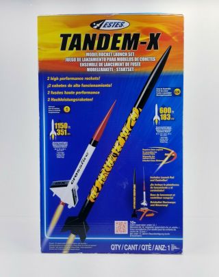 Tandem - X Rocket Launch Set Estes 1469 E2x Easy To Assemble