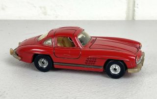 Vintage Corgi Great Britain Red Mercedes Benz 300 Sl Diecast Model Car