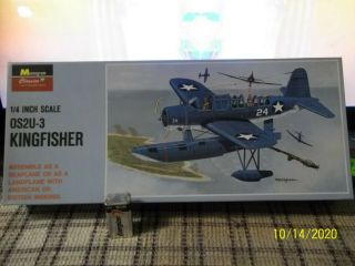 Inside 1/48 " Os2u - 3 Kingfisher " Ww2 Us Navy Fighter Monogram 85 - 0135